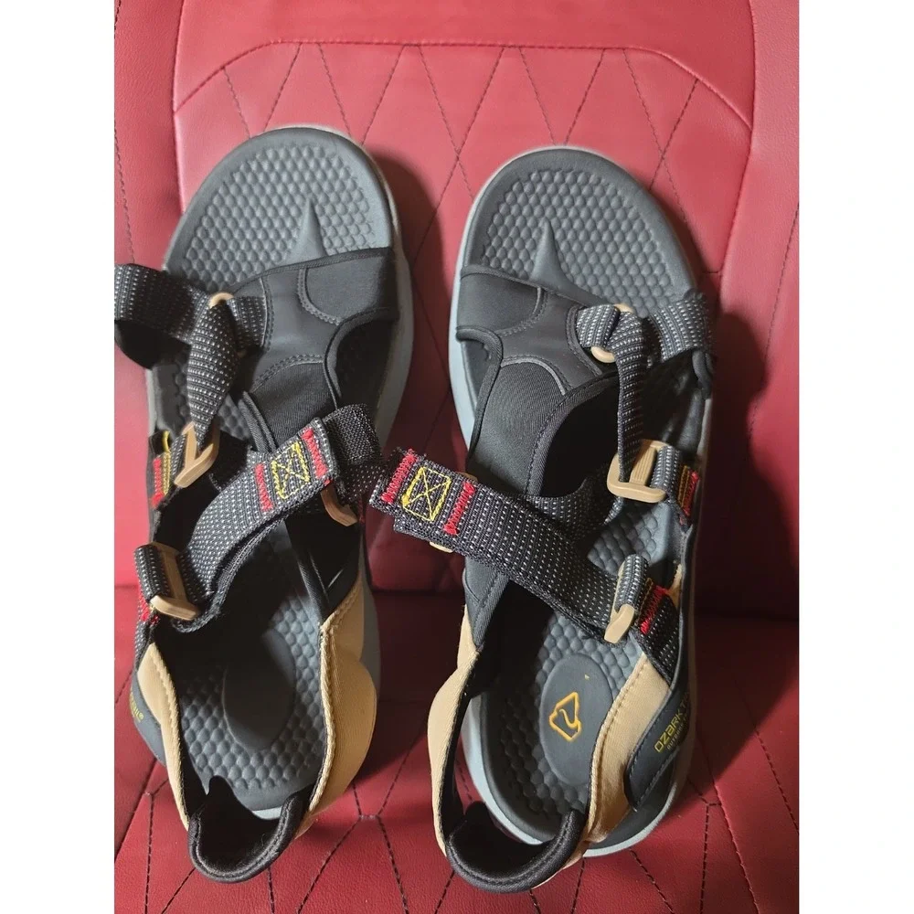 Ozark Trail Men's Trek Cross Strap Sandals Black Size 10 Hiking Water Sports